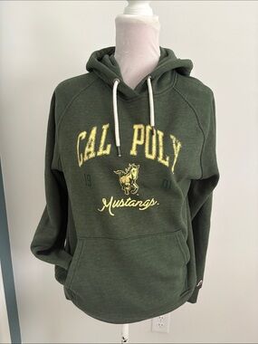 Cal Poly Mustangs League Hoodie Green Pullover Sweatshirt size Medium